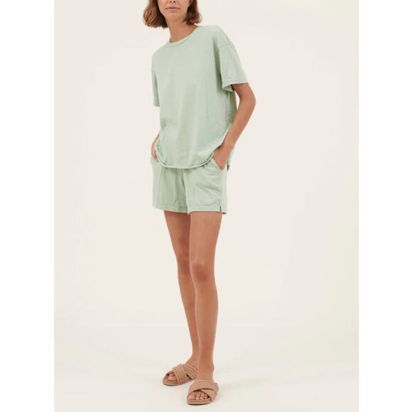 New ASOS NORDSTROM Women's Sage Green Drawstring Waistband Casual Shorts Size 4 - Picture 3 of 8